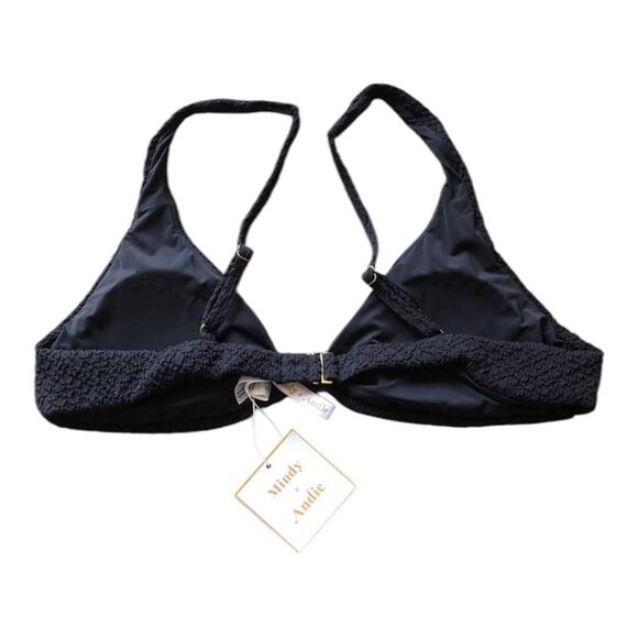 Mindy x Andie Swim NWT Elevated Textured Popcorn 2-Piece Bikini Classic Black XL - Picture 5 of 15